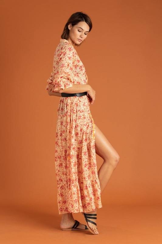 SALE Rita Maxikleid Gelb Osterangebot