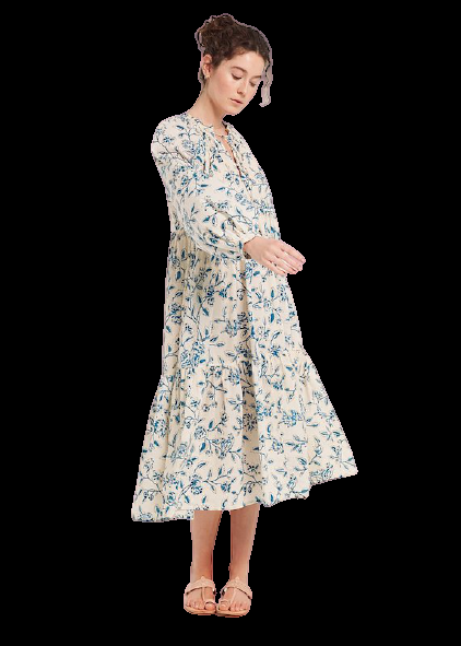 SALE Jaya Birdsong Kleid Off-White Blitzangebot
