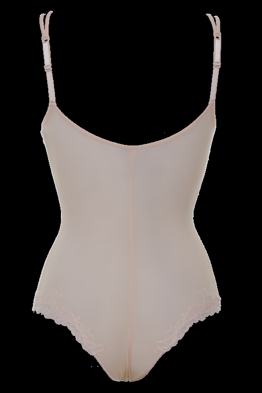 LINGERIE Brunico gefütterter String Body in Puder aus Spitze 2025
