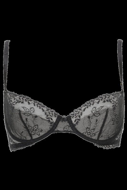 LINGERIE Ungefütterte Bügel BH aus Spitze in Schwarz im Angebot