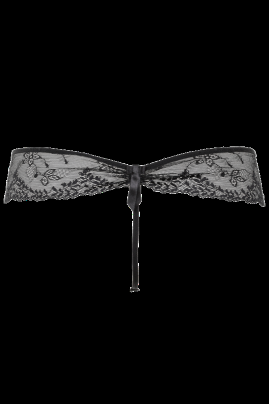 LINGERIE Amalfi G-String aus Spitze in Schwarz Fabrikpreis