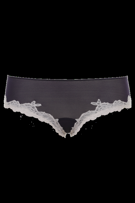 LINGERIE Baltimora Panty in Navy mit puderfarbener Spitze