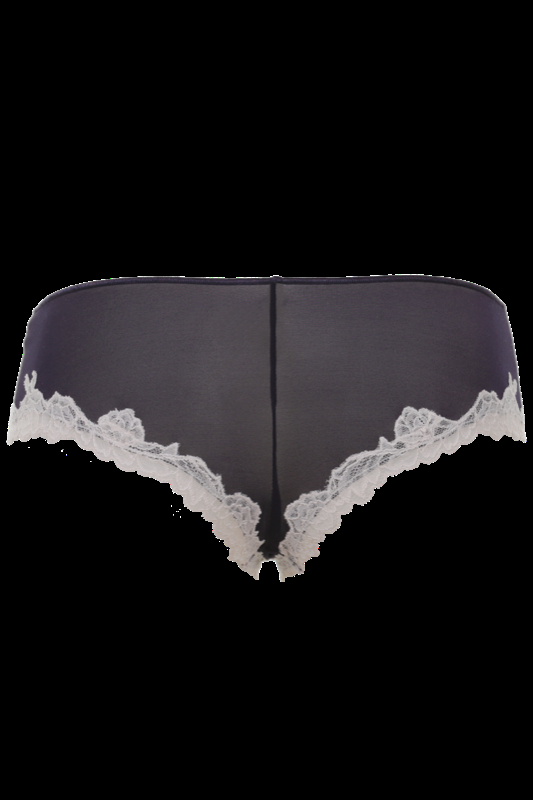 LINGERIE Baltimora Panty in Navy mit puderfarbener Spitze Rabatt