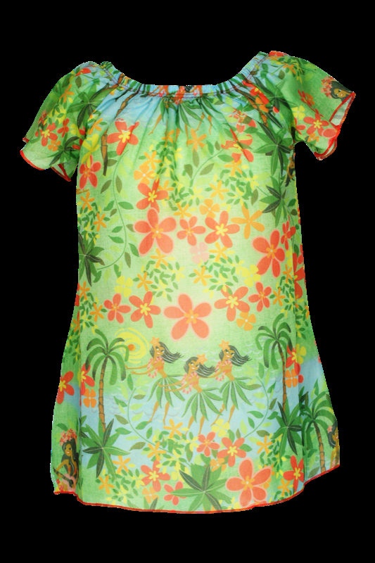 KINDER Baby Kleid Hula in grün Sonderangebot der Fabrik