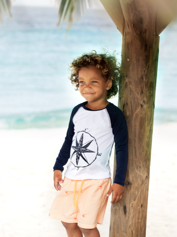 KINDER Girls Key West Swim Shirt Navy 50% Rabatt für begrenzte Zeit