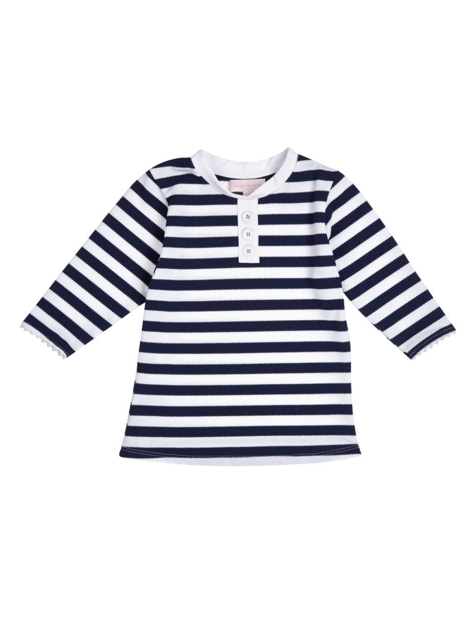 KINDER Girls Lilly& Poppy Swim Shirt Blue/White Hotsell