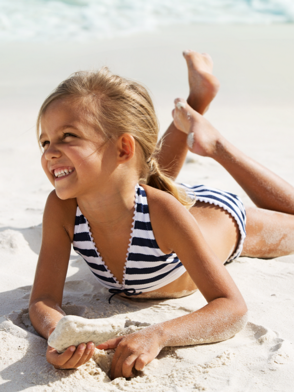 KINDER Girls Lilly& Poppy Bikini Blue/White Schlussverkauf