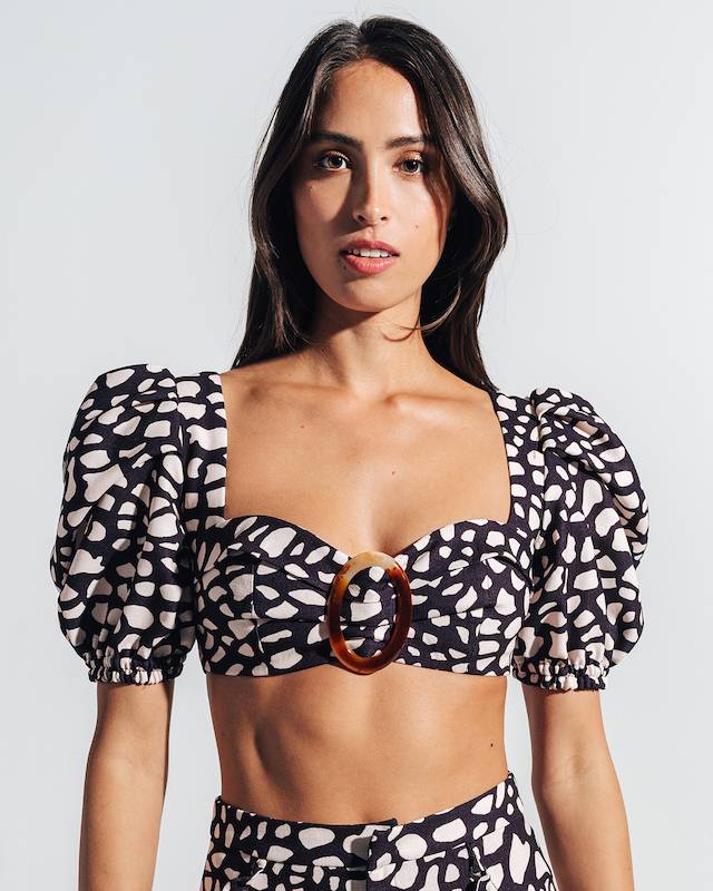 SALE Spotted Cropped Top Tägliche Deals