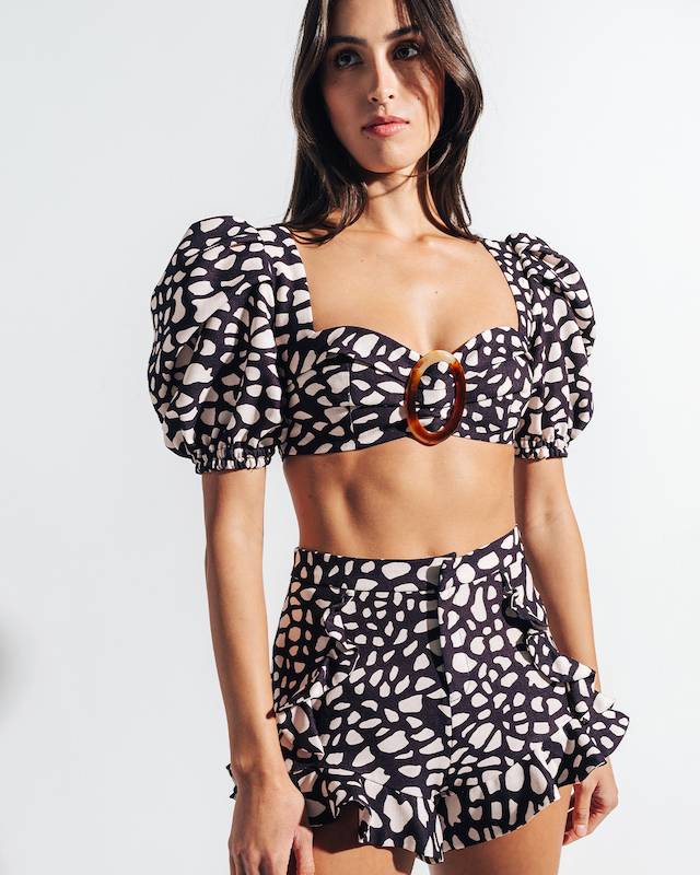 SALE Spotted Cropped Top Tägliche Deals