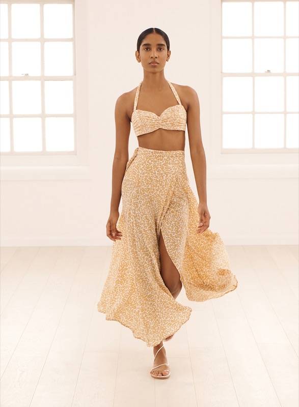 SALE Chiara Padded Bandeau Bikini Dotty Sand Online