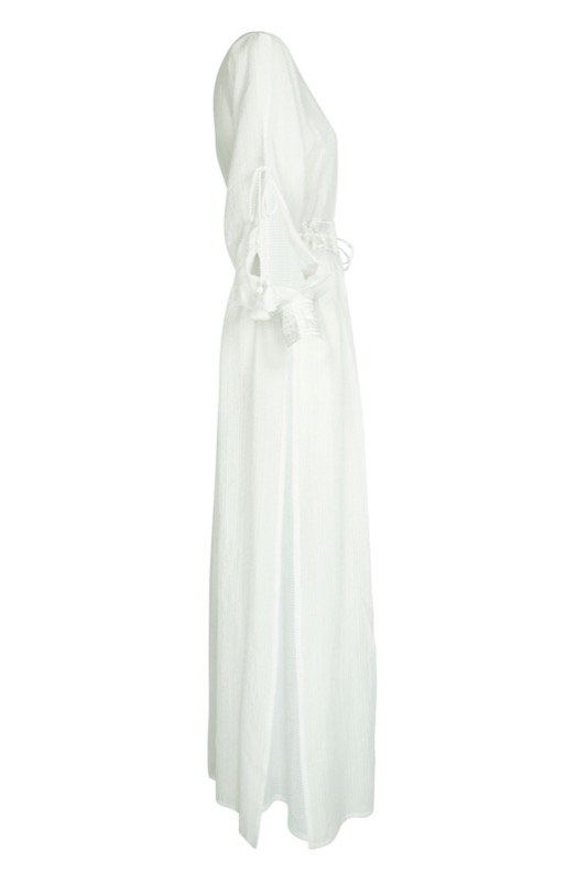 SALE Santorini Maxikleid in weiss Günstiger Verkauf