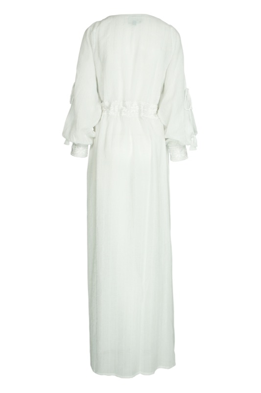 SALE Santorini Maxikleid in weiss Günstiger Verkauf