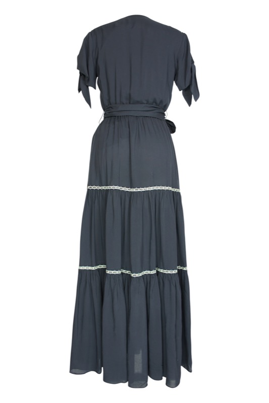 SALE Hawaiian Maxikleid mit Wickeloptik Großer Ausverkauf