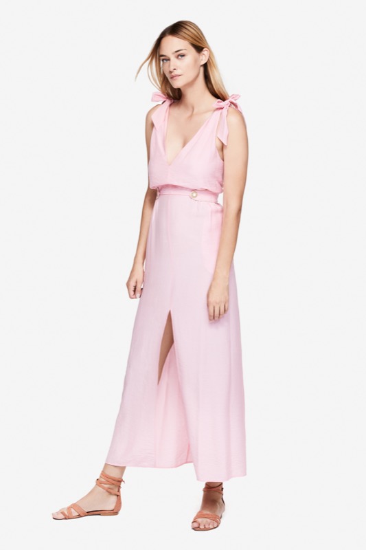SALE Piped Luxe Maxikleid Rosa Black Friday