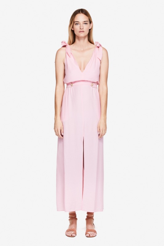 SALE Piped Luxe Maxikleid Rosa Black Friday