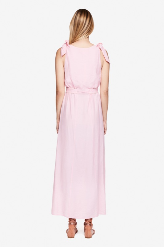 SALE Piped Luxe Maxikleid Rosa Black Friday