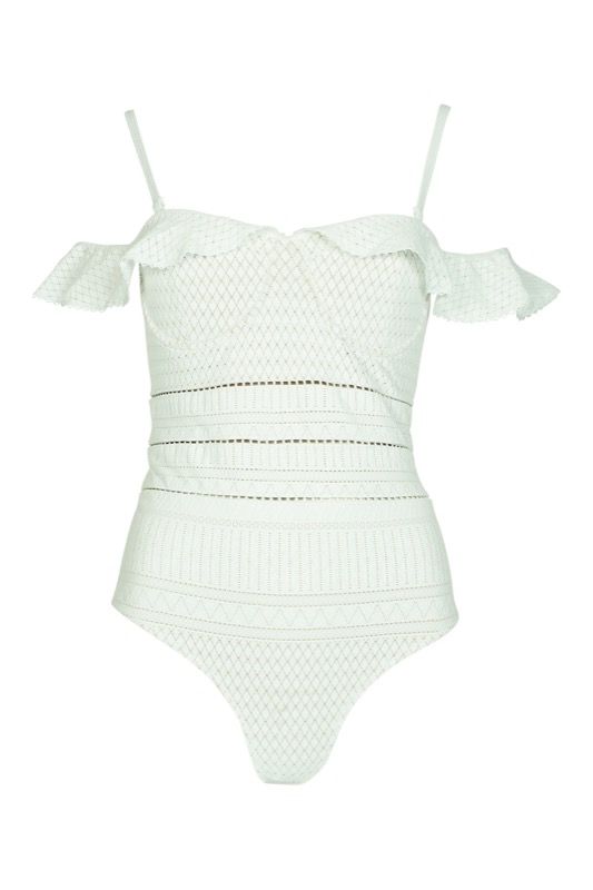 SALE Schulterfreier Push Up Badeanzug aus Spitze Riesige Ersparnisse