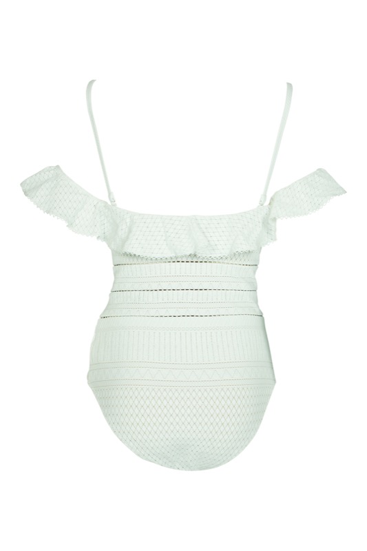 SALE Schulterfreier Push Up Badeanzug aus Spitze Riesige Ersparnisse