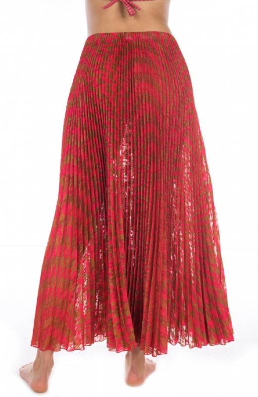 SALE Plissé Rock mit geometrichem Muster VIP-Rabatte
