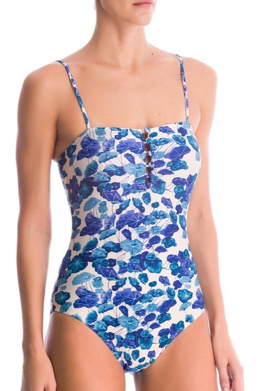 SALE Floraler Badeanzug mit Knöpfen Neueste Stile
