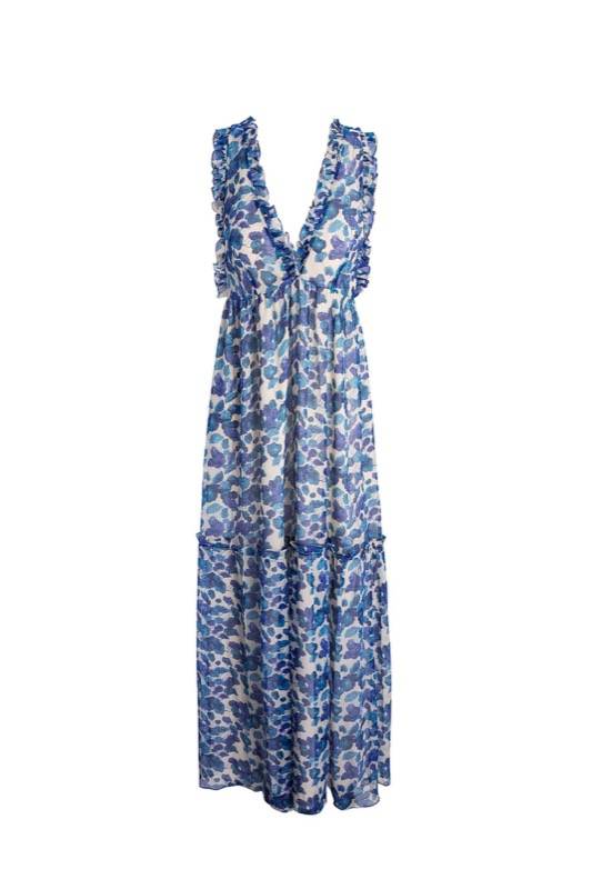 SALE Florales Maxikleid aus Seide