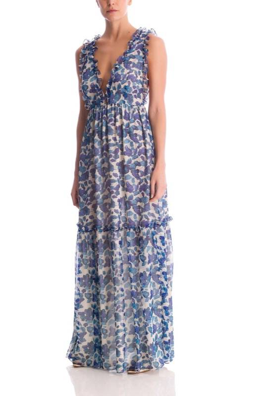 SALE Florales Maxikleid aus Seide Letzter Tag