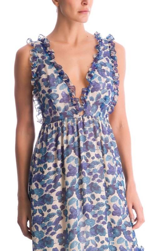 SALE Florales Maxikleid aus Seide Letzter Tag
