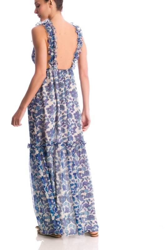 SALE Florales Maxikleid aus Seide Letzter Tag