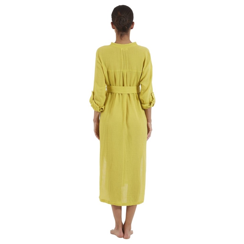SALE Oku Kaftan Gelb Vierteljährliche Förderung