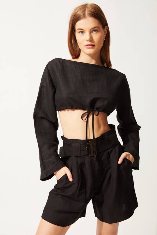 SALE Leinen Crop Top 50% Rabatt für begrenzte Zeit