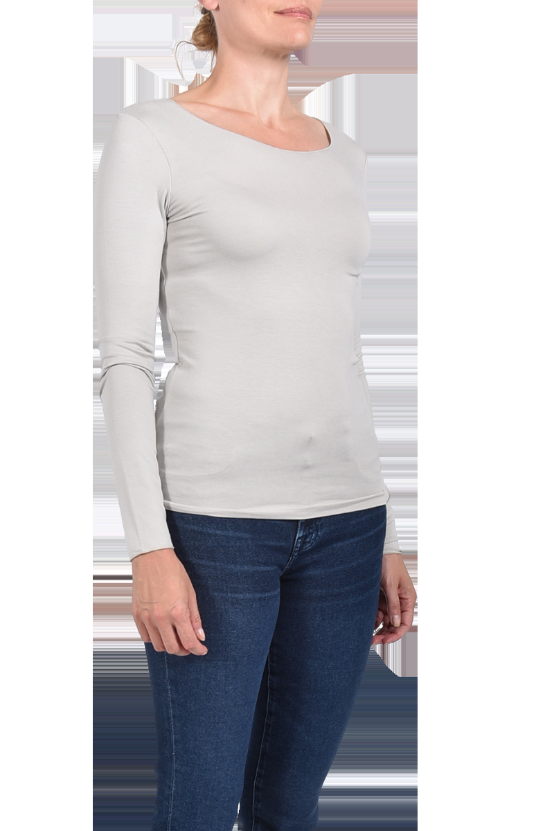 MAJESTIC Langarm-Rundhalsshirt aus Viskose von MAJESTIC Zeitbegrenzte Promotion