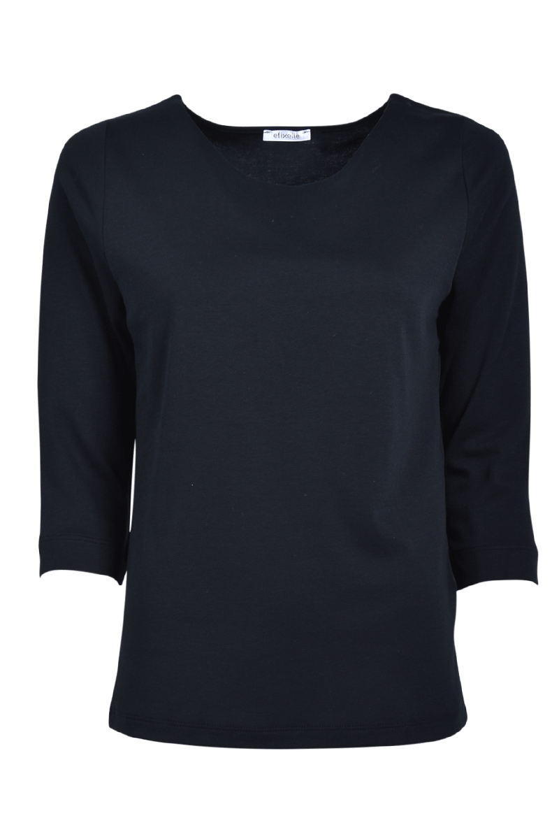 EFIXELLE Baumwollshirt mit U-Boot-Ausschnitt von EFIXELLE Verkauf