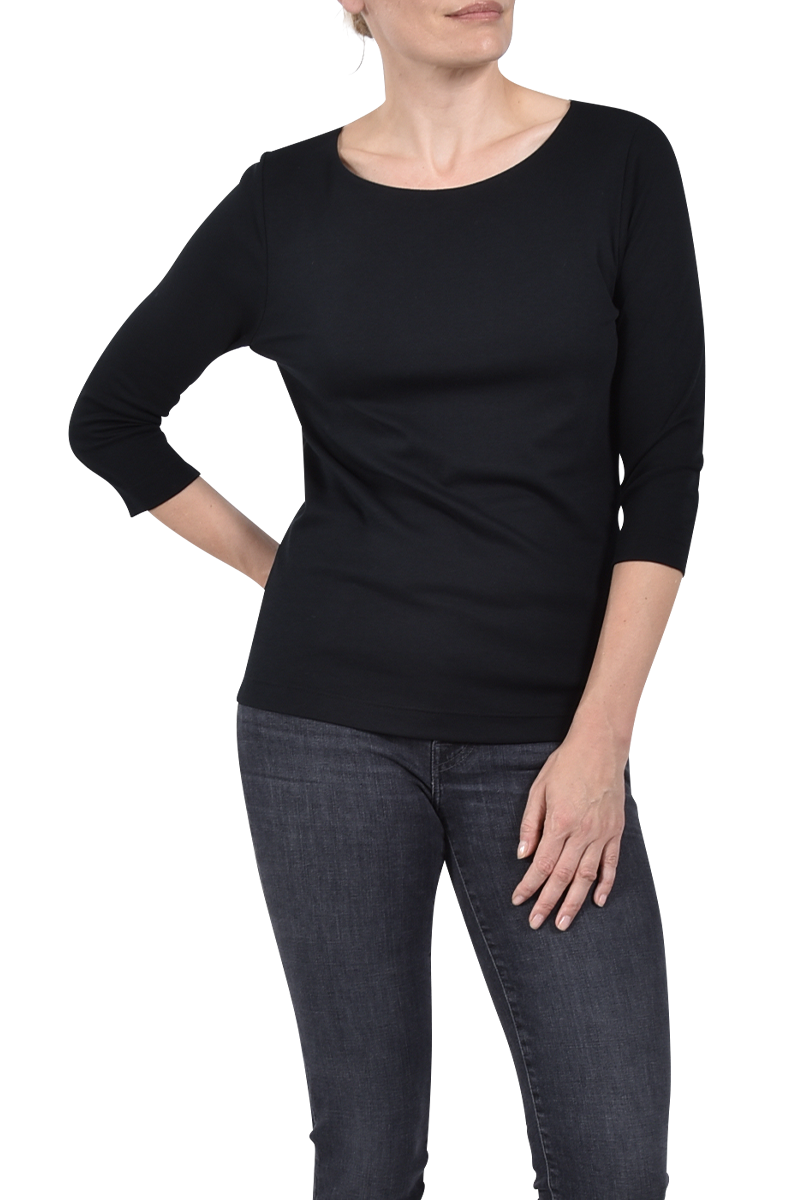 EFIXELLE Baumwollshirt mit U-Boot-Ausschnitt von EFIXELLE Verkauf
