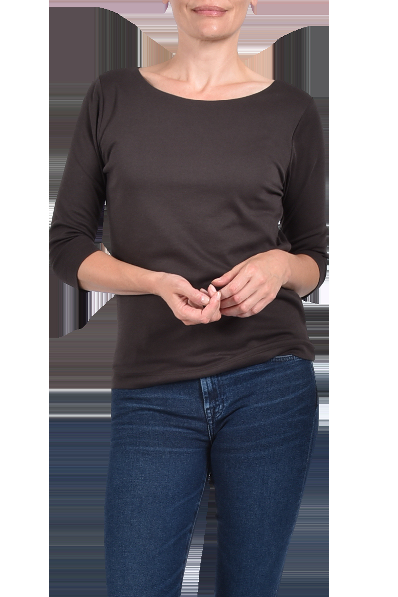 EFIXELLE Baumwollshirt mit U-Boot-Ausschnitt von EFIXELLE Hotsell