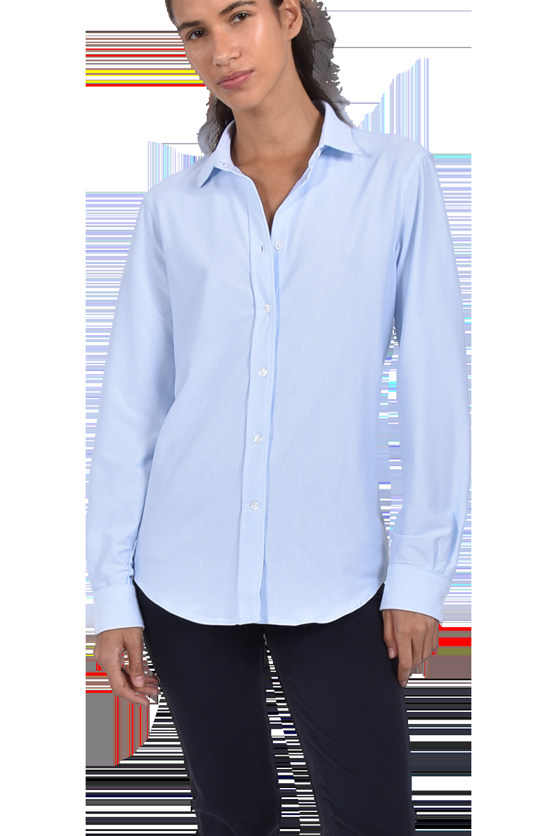 INSIEME Sportliche Jersey-Bluse mit schmalen Streifen und Knopfleiste Online Outlet