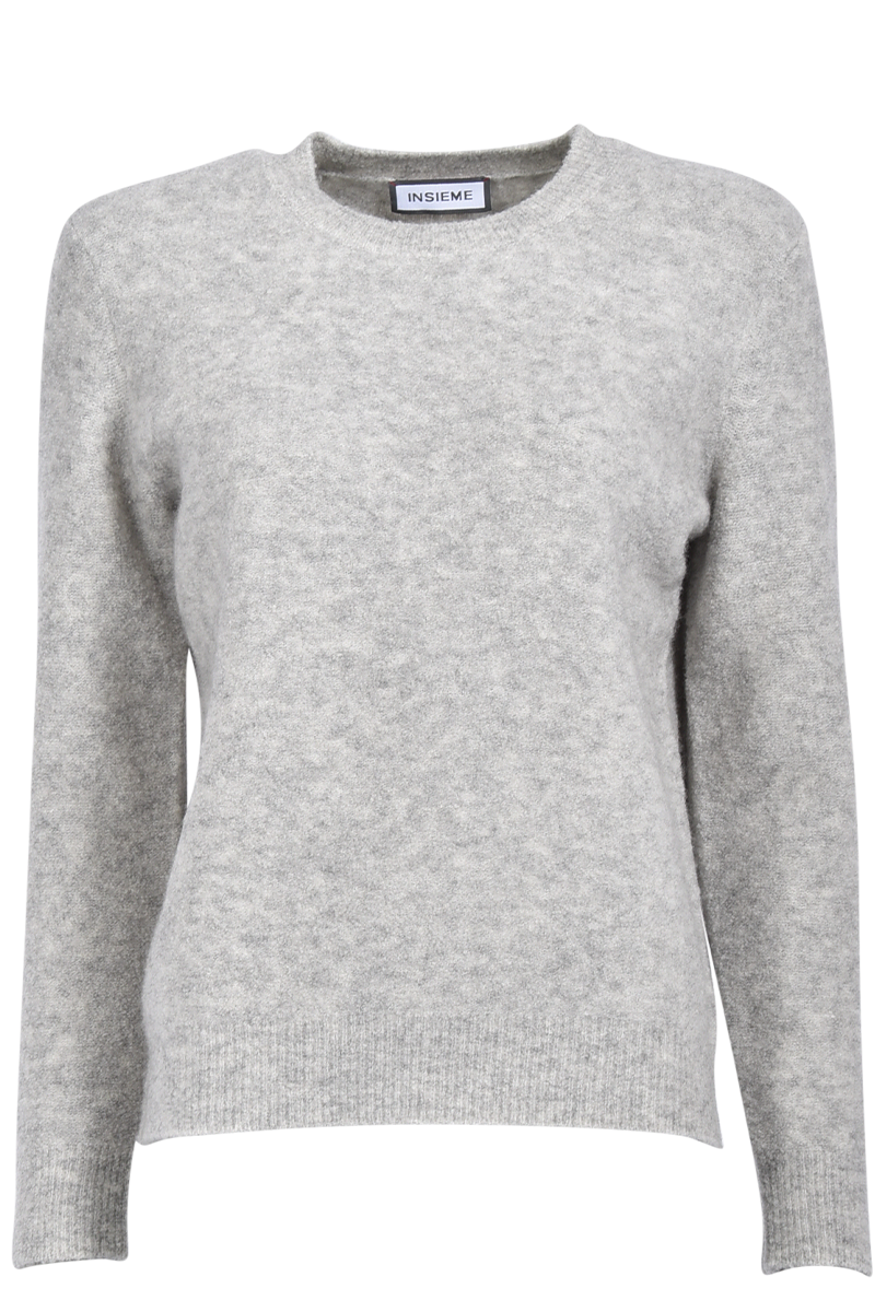 INSIEME Bouclé-Pullover mit Rundhalsausschnitt von INSIEME Tiefpreis