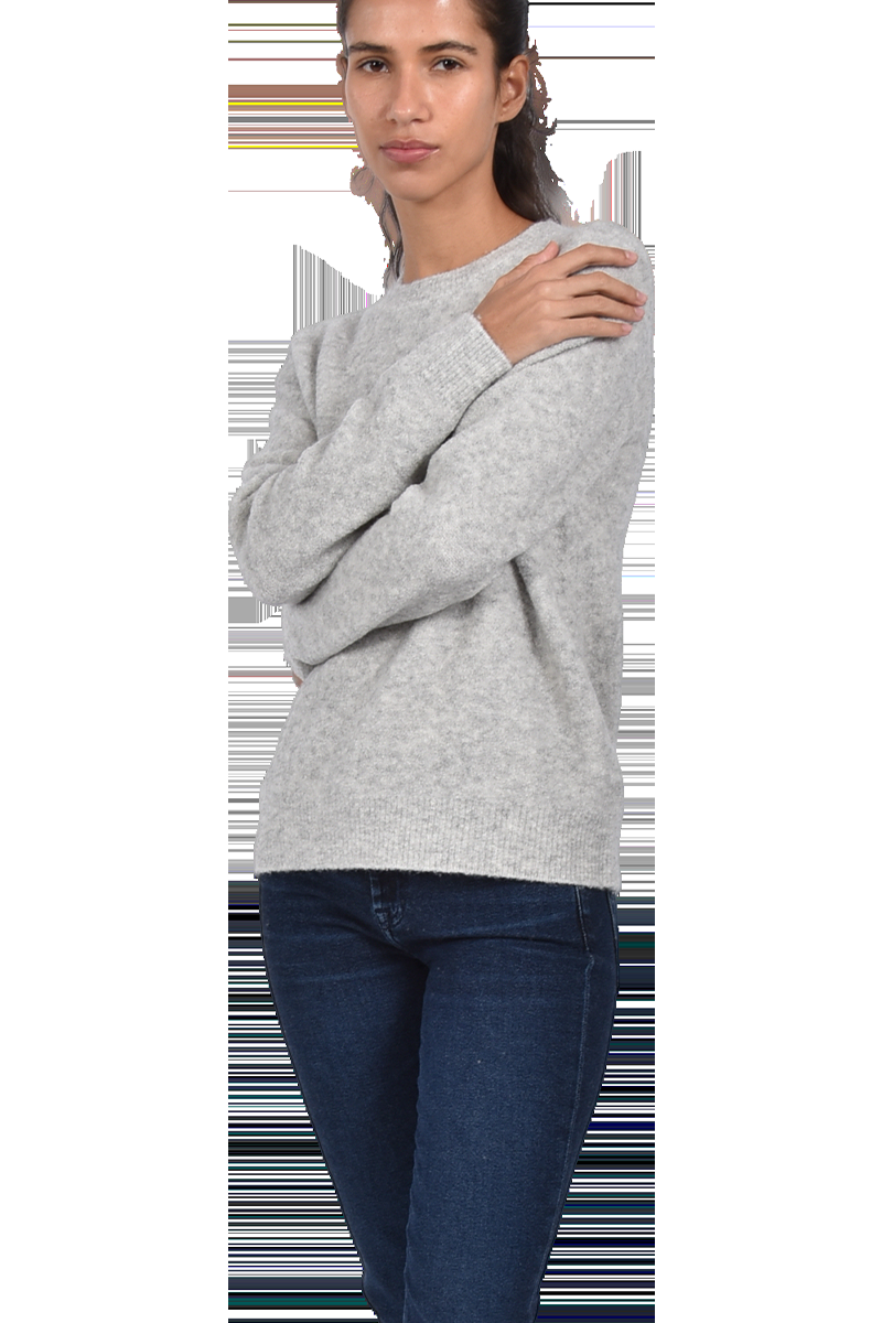 INSIEME Bouclé-Pullover mit Rundhalsausschnitt von INSIEME Tiefpreis