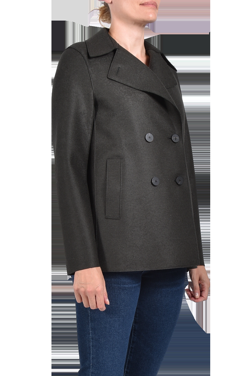 HARRIS WHARF Gewalkte Kabanjacke "A2211-MLK" von HARRIS WHARF Bis zu 50% Rabatt