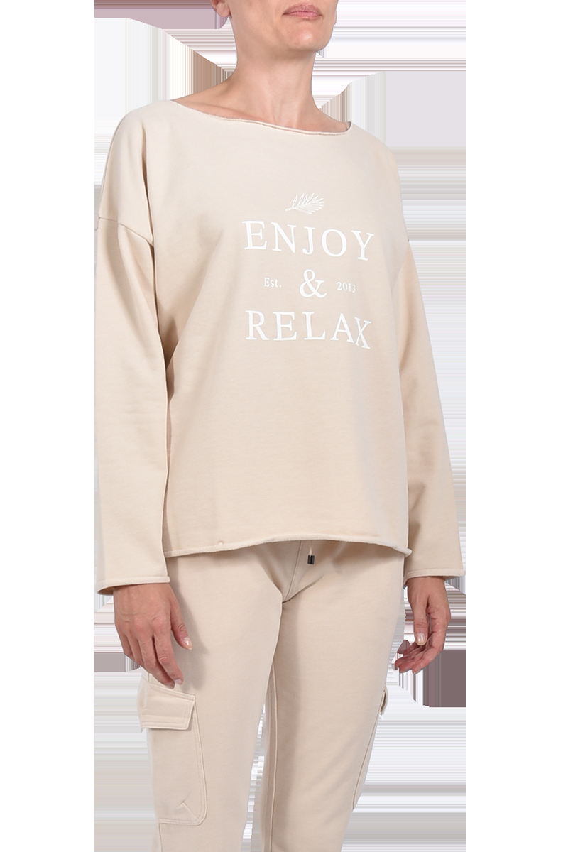JUVIA Judi Fleece Sweater mit Frontprint von JUVIA Bis zu 65% Rabatt