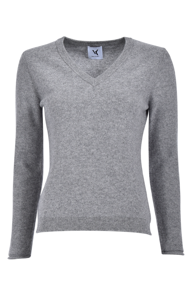 VAN KUKIL V-Ausschnittpullover "Demeter" aus 100% Kaschmir von VAN KUKIL Riesige Ersparnisse