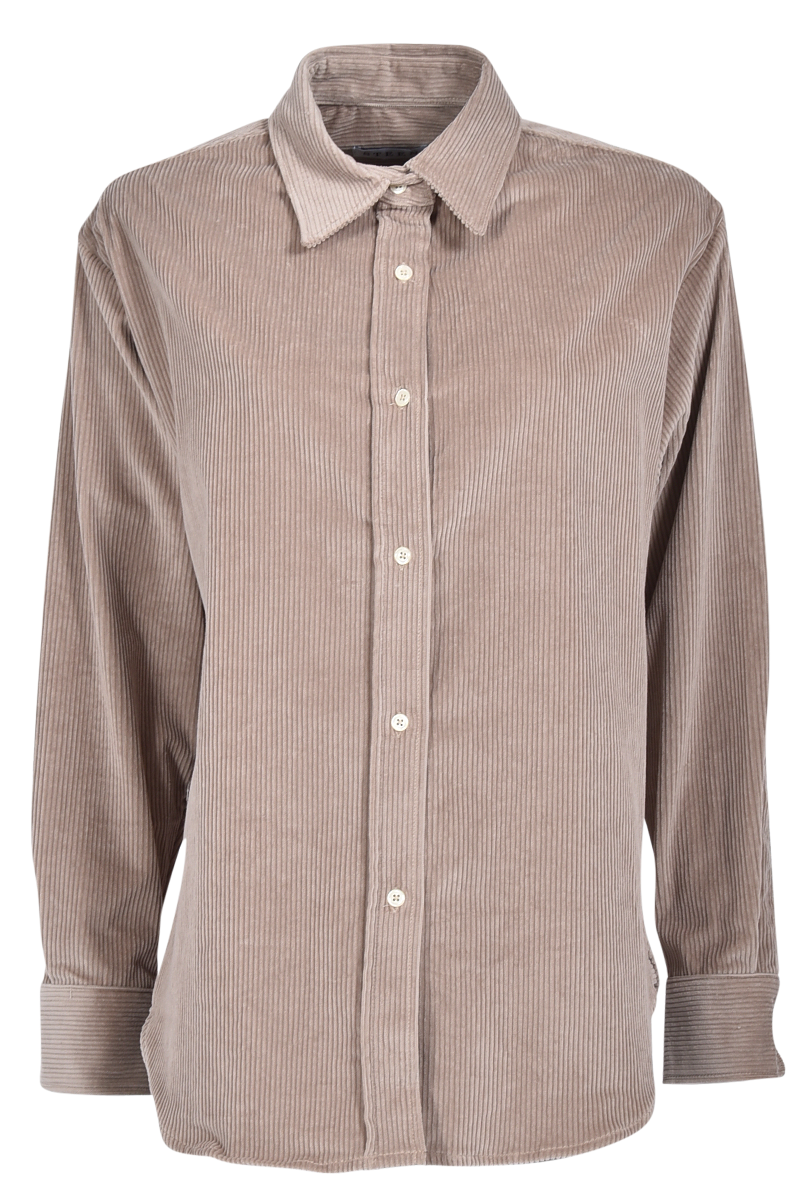 STEEN Oversized Cordhemd mit abgerundetem Saum Letzter Tag