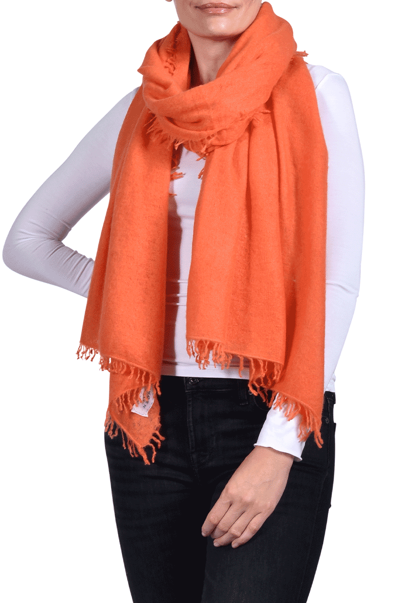 PUR SCHOEN Edles Cashmere-Tuch von PUR SCHOEN, Orange 2 Letzte 2 Tage
