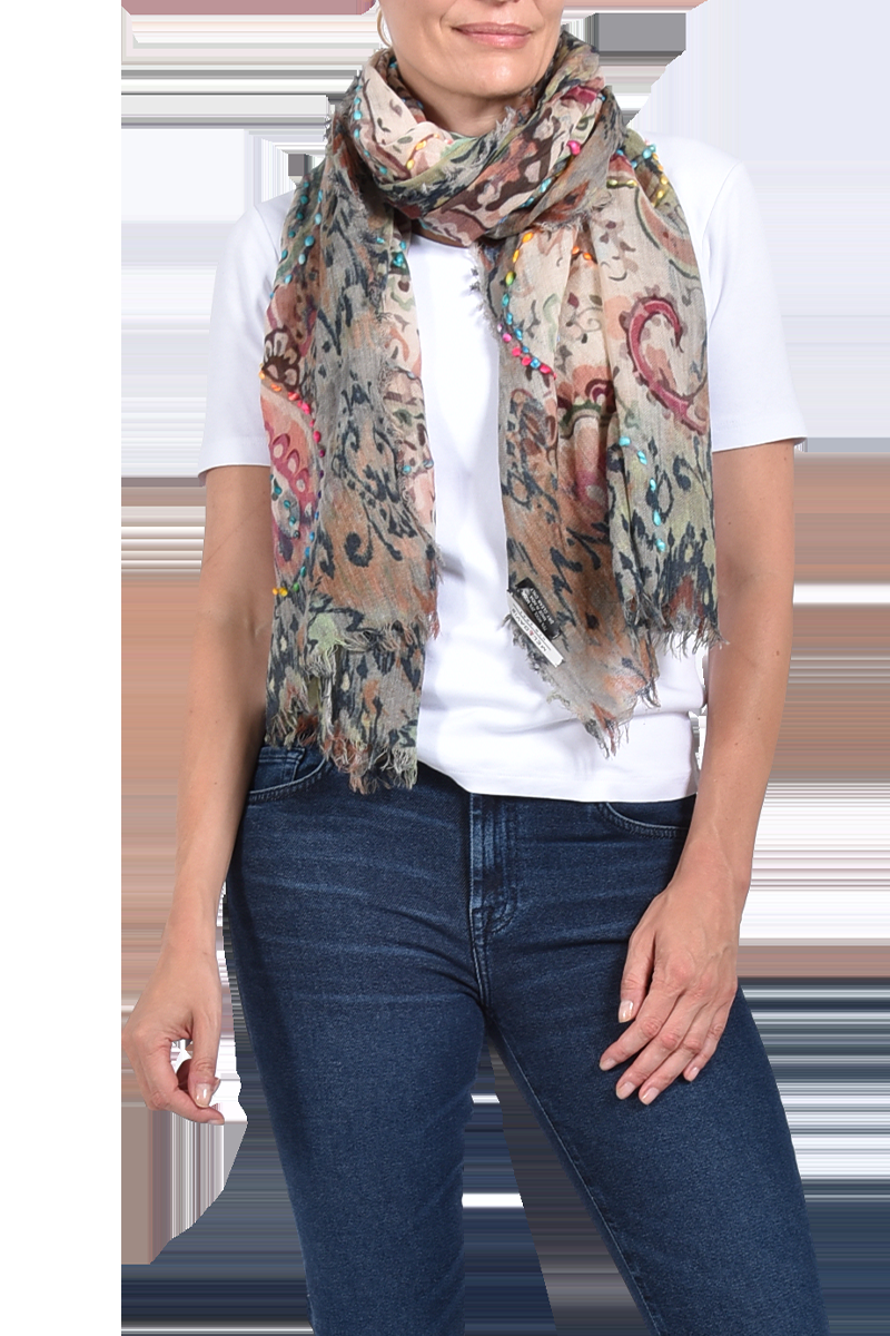 MEL&DAVIS Bestickter Wollschal mit Paisleymuster von MEL&DAVIS Hotsell