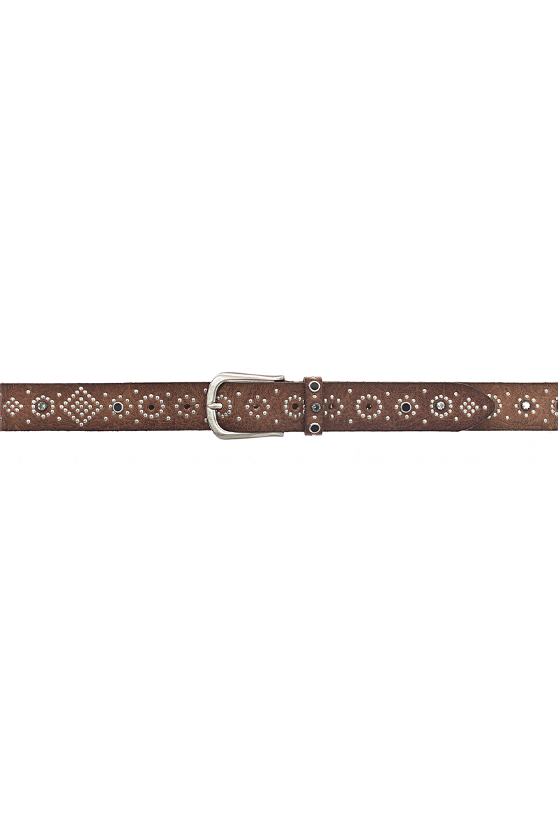 B.BELTS Gürtel mit silbernen Nieten "MEA" von B.BELT Fabrikverkauf