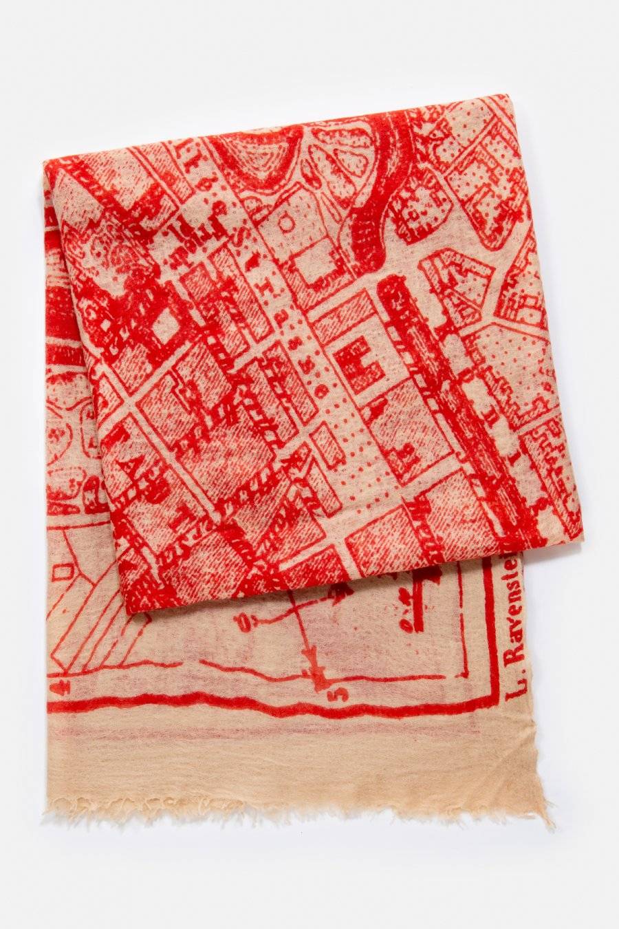 Mouleta Kaschmirschal Map Print JETZT KAUFEN