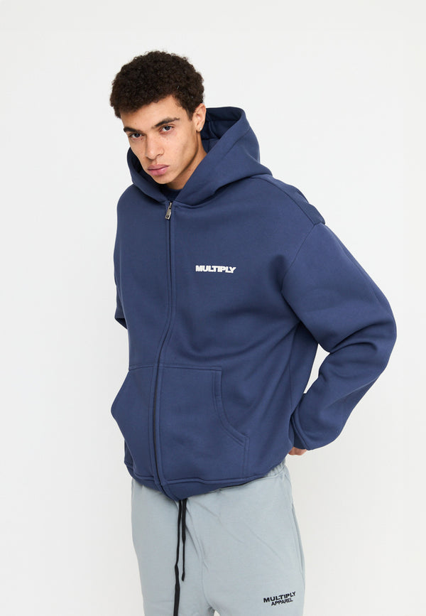 Multiply Spparel Oversize Zip Hoodie MULTIPLY Night Shadow Kostenlose Rückgabe