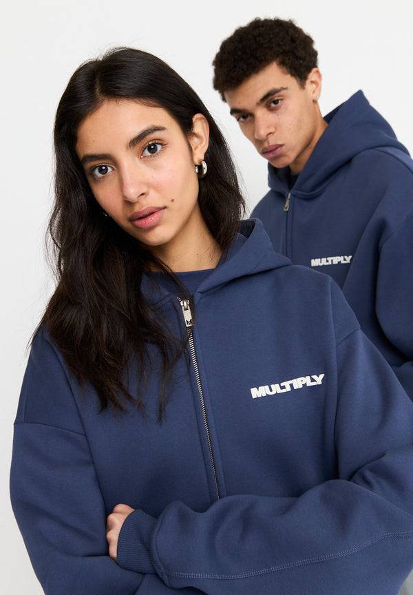 Multiply Spparel Oversize Zip Hoodie MULTIPLY Night Shadow Kostenlose Rückgabe