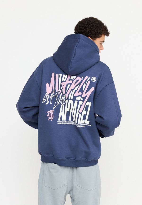 Multiply Spparel Oversize Zip Hoodie BETRAYAL Night Shadow Begrenzte Freigabe