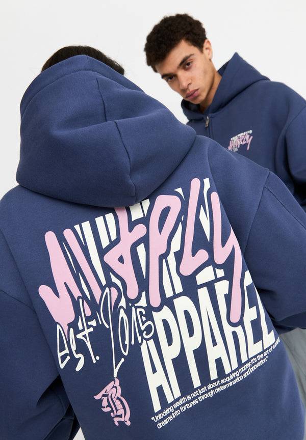Multiply Spparel Oversize Zip Hoodie BETRAYAL Night Shadow Begrenzte Freigabe