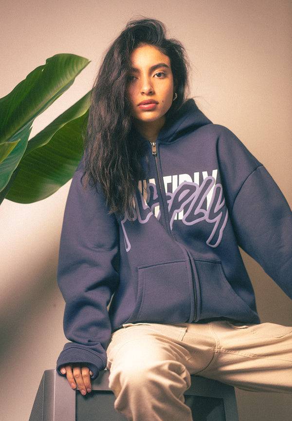 Multiply Spparel Oversize Zip Hoodie STRESS Night Shadow JETZT KAUFEN